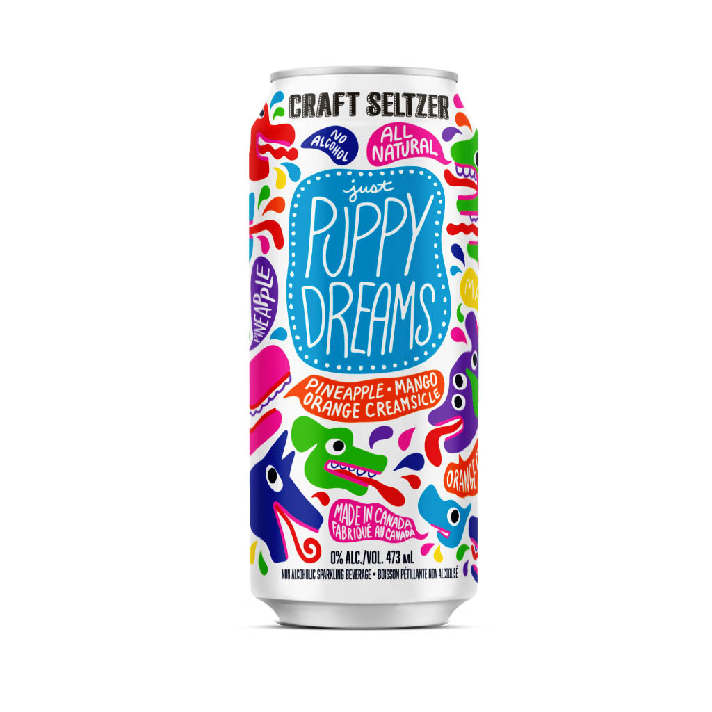 Just Puppy Dreams Non-Alc.(NA) Seltzer – Flying Monkeys Craft Brewery