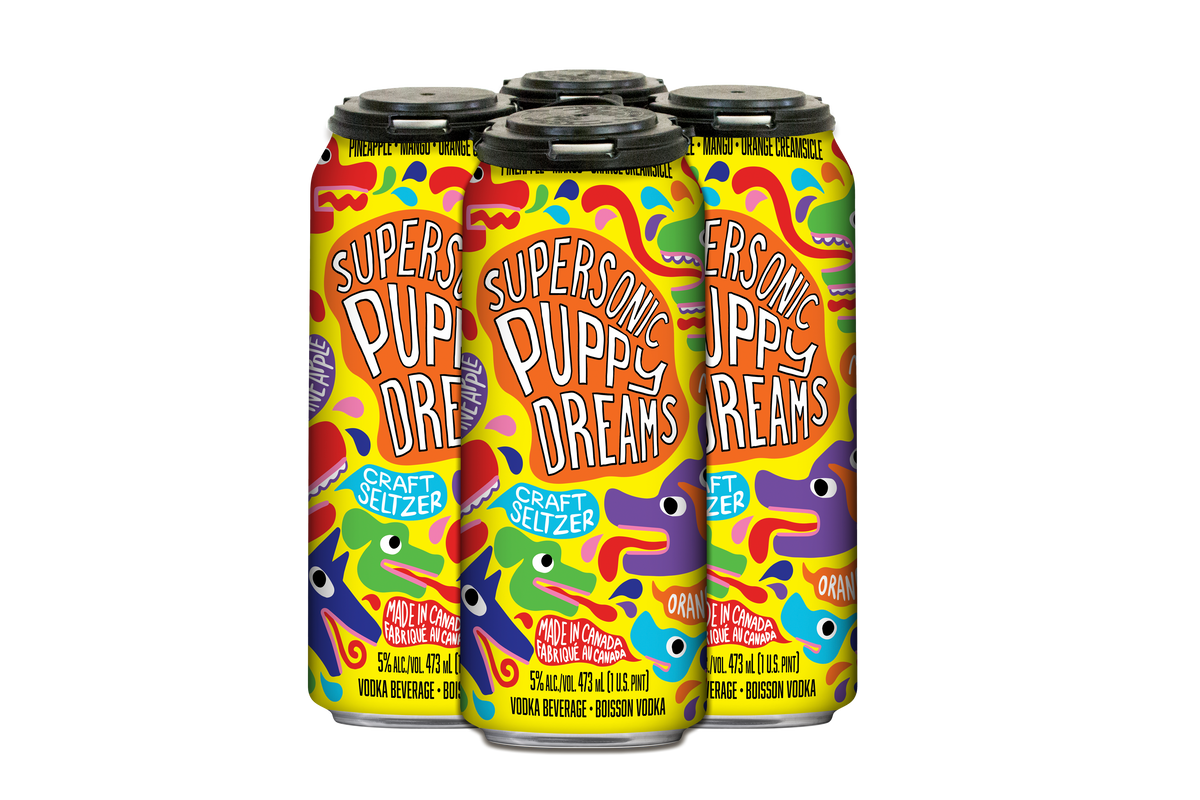 ミニチュアカクテルドリームハズカムスプリング Supersonic Puppy Dreams Vodka Seltzer – Flying Monkeys Craft Brewery